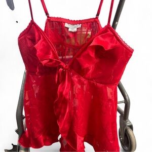 Red Sheer Lingerie Top